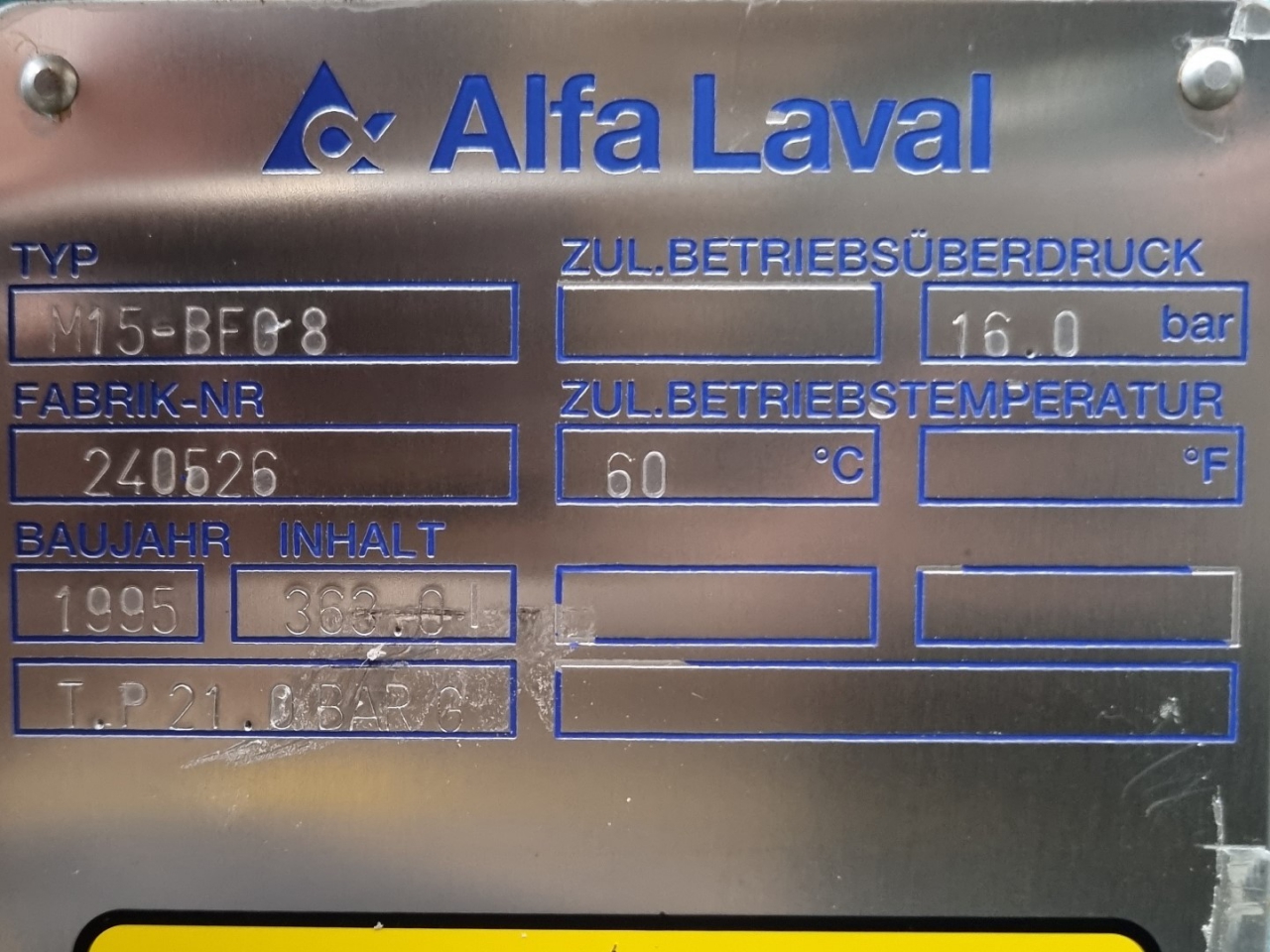 Alfa Laval M15-BF08 - HOS BV